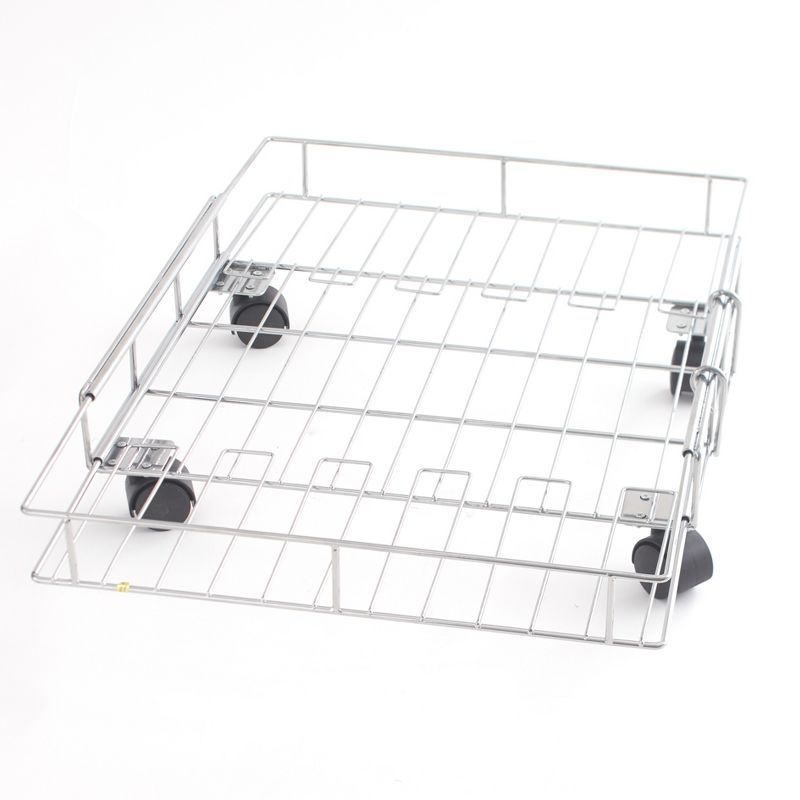The Lakeside Collection Expandable Rolling Metal Basket, 2 of 6