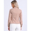 INSPIRE CHIC Women's Button Front Stand Collar Long Sleeve Jean Jackets with Pockets - 3 of 4
