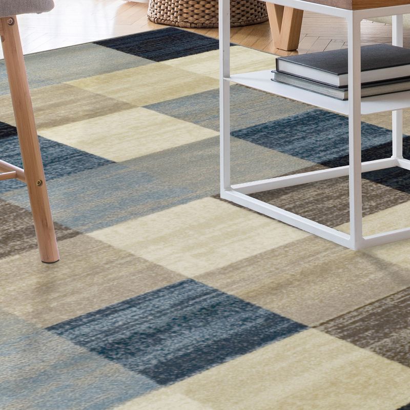 Contemporary Tile Modern Indoor Area Rug or Runner by Blue Nile Mills, 5 of 6