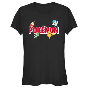 Juniors Womens Pokemon Logo Characters T-Shirt - 1 of 4