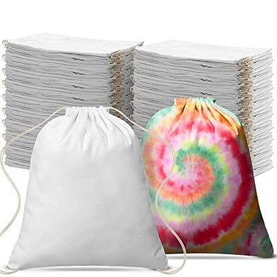 Generic 48 Pcs Tie Dye Bags Cotton Drawstring Bags Sublimation Blank