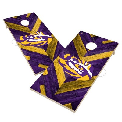 NCAA LSU Tigers 2'x4' Solid Wood Cornhole Board