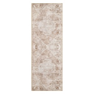 Coolmee Vintage Area Rug Washable Living Room Carpet Non Slip Bedroom Indoor Office Low Pile Traditional Distressed Retro Accent Rug for Dining Room - 1 of 4