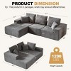 Modular Corduroy Sectional Sofa with Chaise Lounge,  Modern Oversized Convertible Cloud Couch with Deep Seats for Living Room – The Pop Home - 3 of 4