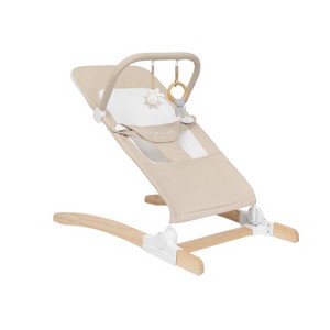 Baby Delight Heirloom Aspen Wooden Baby Bouncer - Organic Oat - 1 of 3