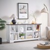 Farmhouse  Cube Bookshelf, Wood Display Cabinet Book Shelves for Bedroom,Living Room,Office - 3 of 4
