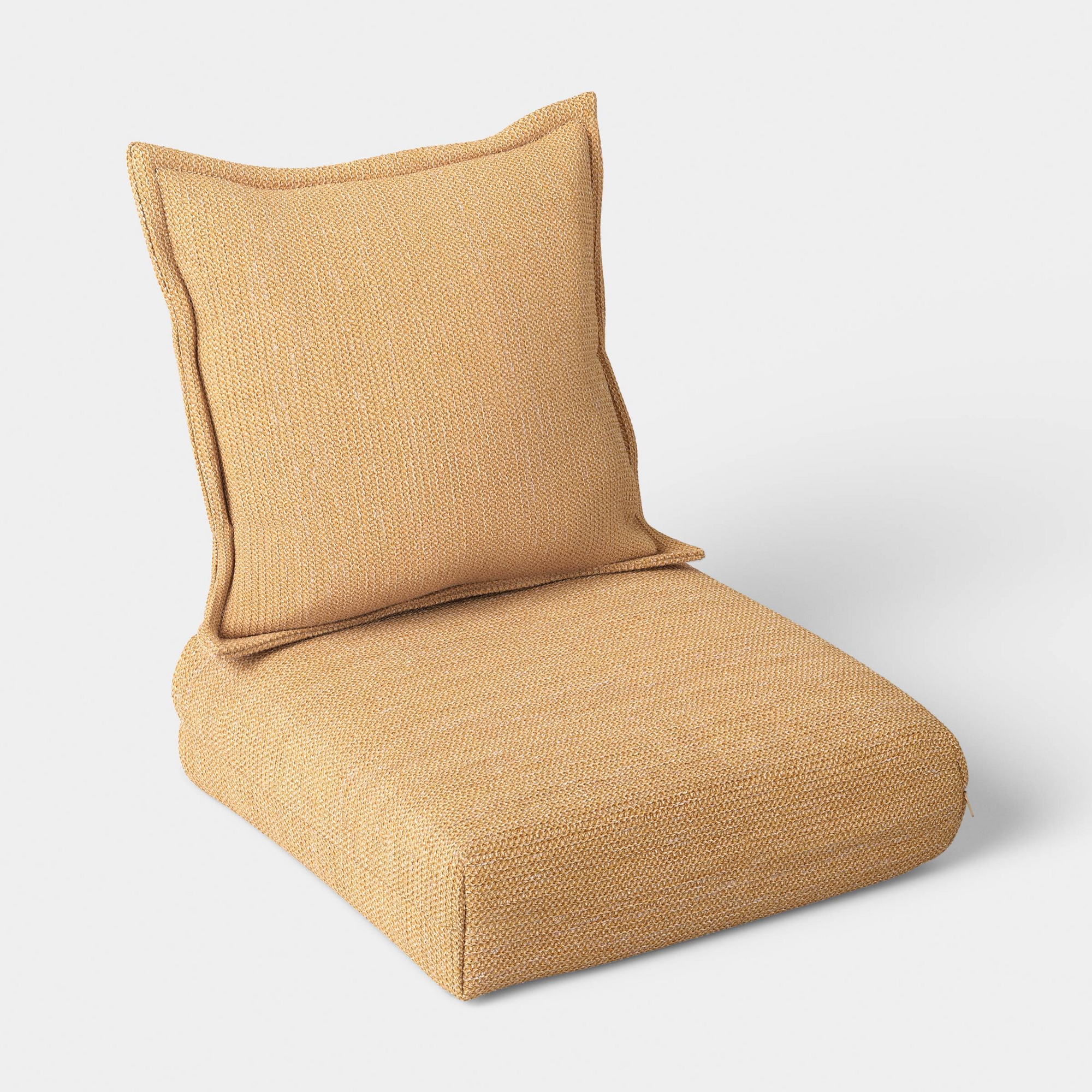 Faux Natural Knit Deep Seat Cushion Set Tan - Threshold™