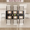 71" Large Dining Table,Farmhouse Table Set for 8 with Padded Top & V-Shaped Feet,Rectangular Wooden Dining Table for Home,Dining Room,Kitchen - 4 of 4