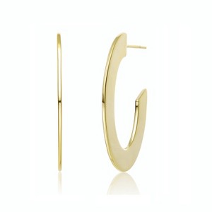 Guili Classic Shine 14K Gold Plated Open Hoop Earrings, a Minimalist Yet Timeless Fashion Essential for a Bold, Chic, and Sophisticated Statement - 1 of 4