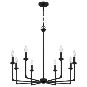 Quoizel Lighting Prescott 8 - Light Chandelier in  Matte Black - 1 of 4