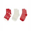 Memoi Women's 3 Pair Pack Snowflake Cozy Crew Socks Chili Pepper 9-11 - 3 of 4