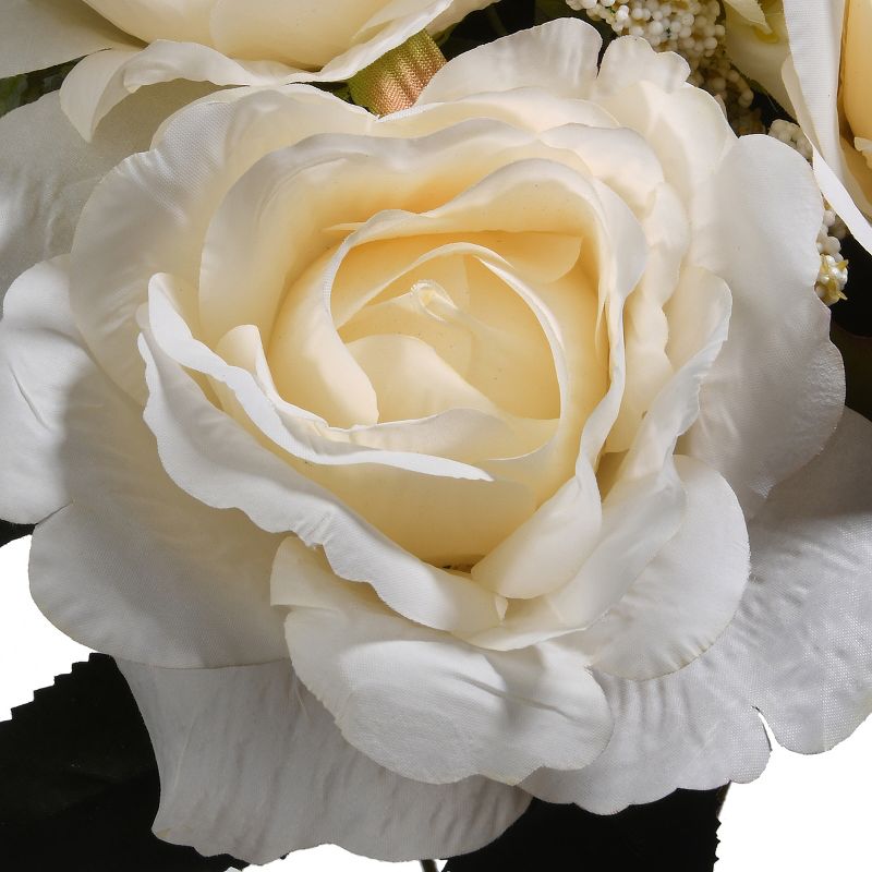 19" Artificial Rose Bundle Off-White - National Tree Company, 4 of 7