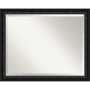 Amanti Art Downton Black Beveled Wood Framed Bathroom Vanity Wall Mirror - 1 of 4