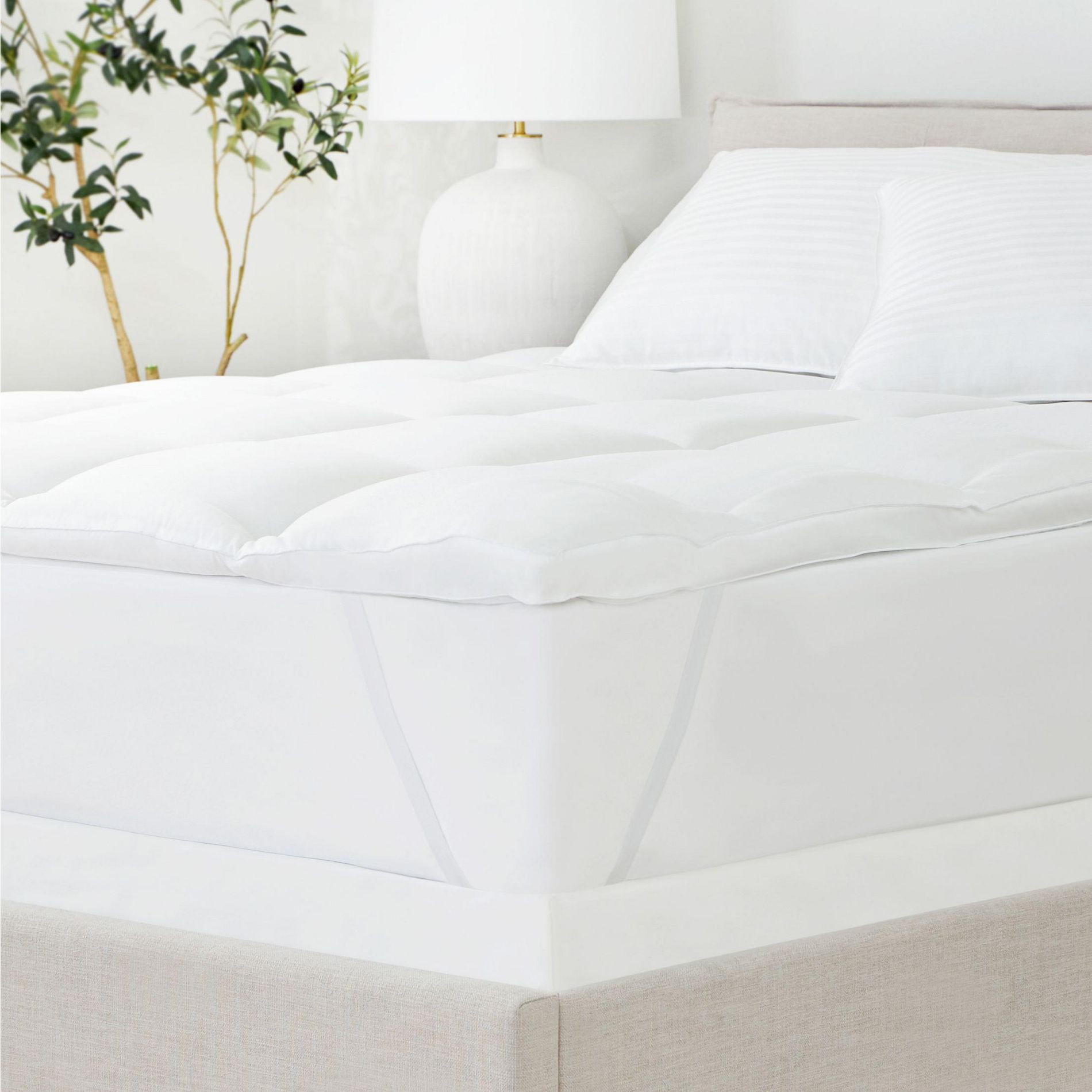 Ultra Soft Mattress Topper, 3"  Overfilled Down Alternative Pad - Becky Cameron