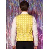 Lars Amadeus Men's Slim Fit V Neck Formal Polka Dots Suit Waistcoat - 3 of 4