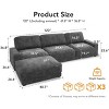 Dyonery 120" Oversized Modular Sectional Sofa, L Shaped Cloud Couch, 4 Seat Comfy Set with Pillows & Movable Ottoman, Chenille - 2 of 4