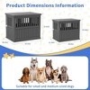 FONTOI Dog House Medium Size Resin Dog Kennel Furniture Weatherproof End Table for Indoor Living Spaces Outdoor Patios, Black, 29.65"*21.34"*25.28" - 3 of 4