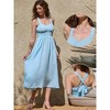 INSPIRE CHIC Women's V Neck Sleeveless A-line Backless Beach Sundress Midi Dress - 2 of 4