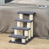 Okak 4-Step Cat Tree with 8 Sisal Scratching Posts, Cat Tower with Plush Surface, Cat Tree Tower for High Beds and Couch Side, Gray - 2 of 4