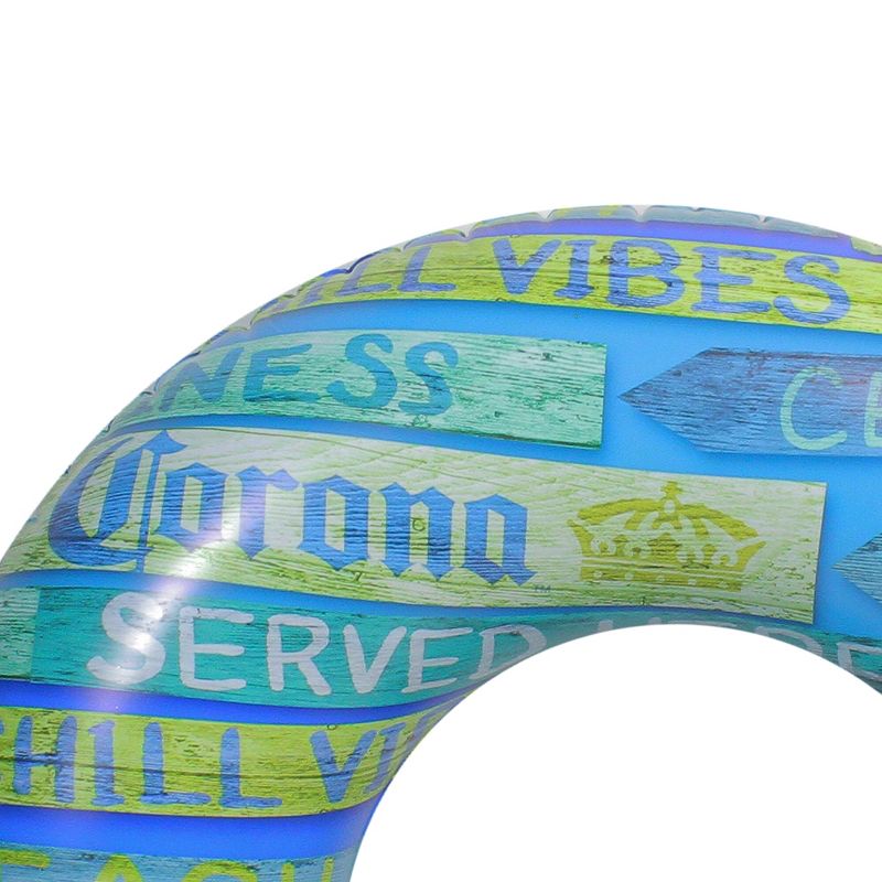 Northlight 36" Inflatable Corona Signage Swimming Pool Tube Ring, 4 of 6