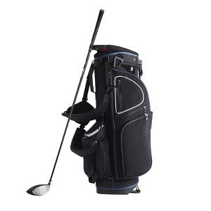 VEVOR Golf Cart Bag with 14 Way Organizer Divider Top, 35” 11 Pockets, Golf Bags with Handles & Dust Cover & Detachable Dual Strap, Black White - 1 of 4