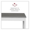 Workspace by Alera Farmhouse Writing Desk, 47.24" x 23.62" x 29.53", Gray - 4 of 4