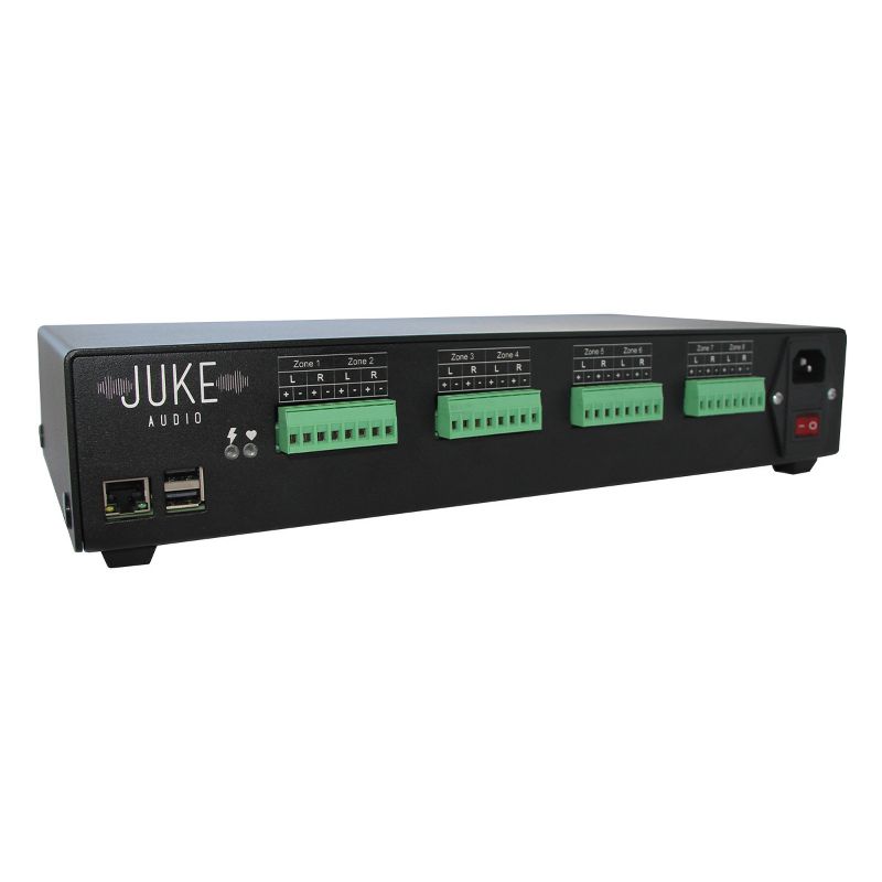 Juke Audio Juke-8 8 Zone Multi-Room Audio Amplifier with Airplay 2, Spotify Connect, & DLNA, 1 of 13