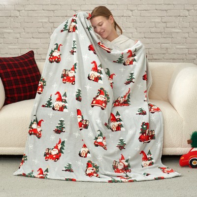 Cozy Bliss Gnome Bed Blankets Christmas Blanket 50x60"