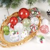 Aoibox 30 Piece Clear Christmas Tree Ornaments Set Multi Size 80mm 60mm 50mm 40mm Red Green White Shatterproof Plastic Balls - 2 of 4