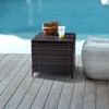 Naysaye Patio End Tables Square Folding PE Rattan Side Table 27Gallon Storage with Lid for Outdoor Use, Black, 20.8"*20.8"*19.6" - 2 of 4