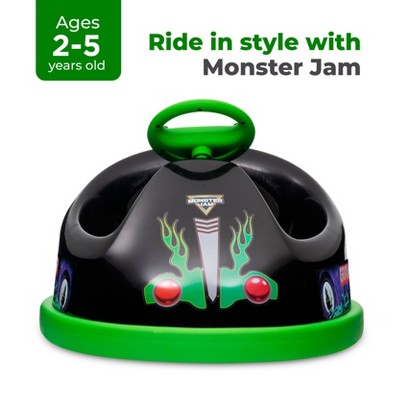 Monster Jam 6V Black and Green Electric Bumper Car