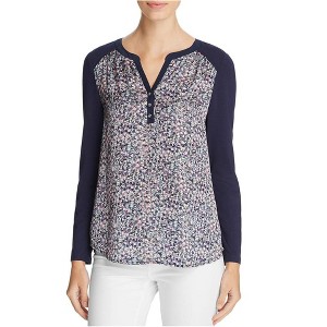 Finity Womens Abstract Henley Shirt - 1 of 1