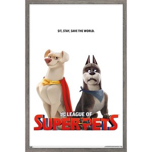 Trends International DC Comics Movie DC League of Super-Pets - Krypto and Ace Framed Wall Poster Prints - 1 of 4