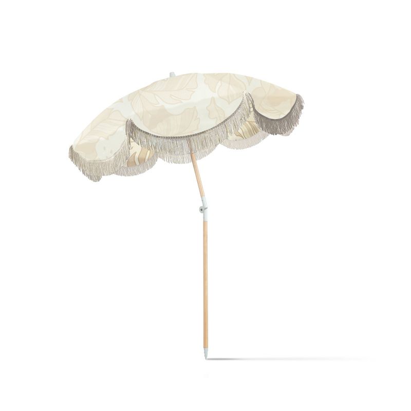 MINNIDIP 7&#39; x 6.5&#39; Beach Umbrella - Rattan Palms, 2 of 6