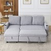 Racxily Linen L-Shaped Combo Sofa Sofa Bed with Pullout Bed, Reversible Sofas Bed, for Tight Spaces, Reversible Sleeper Combo Couch - 3 of 4