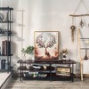 Nordlys Metal and Brown Wood TV Stand Modern Design Style Living Room - 3 of 4