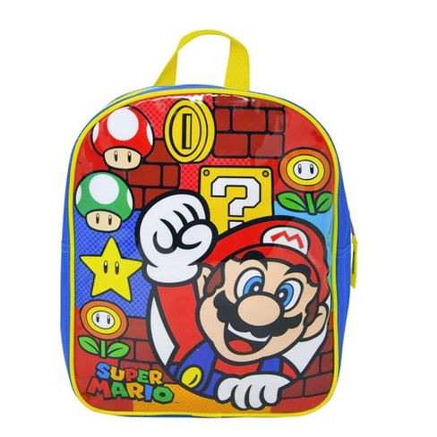 Super Mario Bros Little Boys 16 Pre School Backpack Book Bag