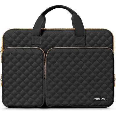 Laptop Sleeve 13 - 13.3 Inch 360 Protective ,Quilted Bag with 2 Pockets,Handle & Belt for MacBook Air/Pro 13/Pro 14,HP,Dell,ASUS,Lenovo