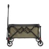 Folding Steel Wagon Carts With Adjustable Handle And All Terrain Wheels,Outdoor Utility Wagon For Camping Shopping Sports Fishing -The Pop Home - 3 of 4