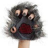 Skeleteen Childrens Wolf Paw Costume Gloves - Grey - 3 of 4