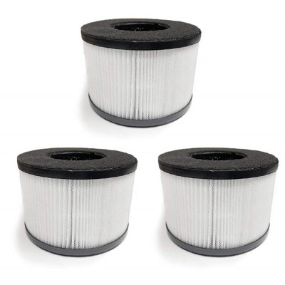 Nispira True HEPA Carbon Filter Replacement Compatible with Partu BS-03 HEPA Air Purifier, 3 Packs