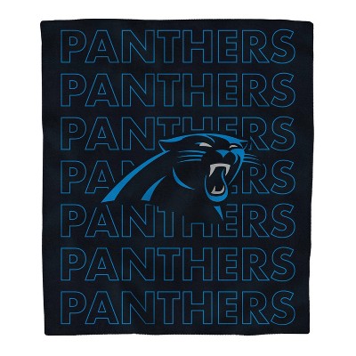 NFL Carolina Panthers Echo Team Wordmark Plush Blanket