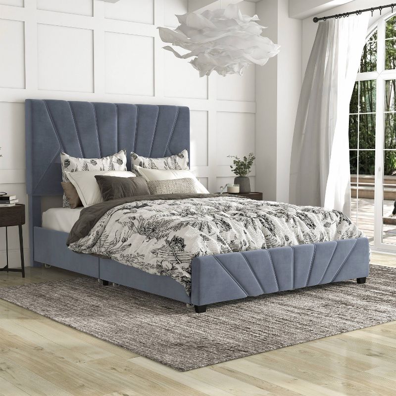 Laporte Upholstered Bed with 4 Side Drawers - miBasics, 3 of 18