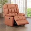 MAYEERTY Ergonomic Recliner Chair for Living Room, 110-161¡ãAdjustable Recline, Footrest, Side Pocket, Whiskey Brown - 2 of 4