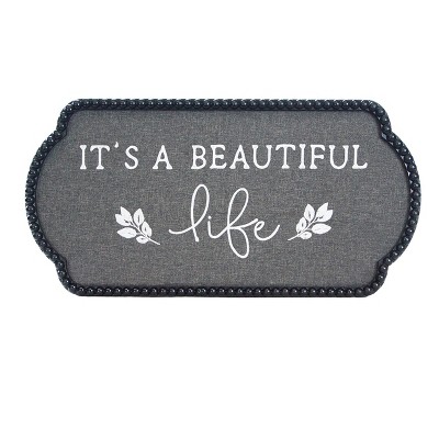 VIP Wood 24 in. Gray Beautiful Life Sign