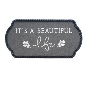 VIP Wood 24 in. Gray Beautiful Life Sign - 1 of 4