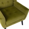 Lyngins Modern Upholstered Arm Accent Chair with Black Legs,Ergonomics Lounge Chair for Living Room,Apartment - 4 of 4