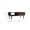 NicBex Coffee Tables for Living Room Rectangle Modern Coffee Table with Single Drawer and 4 Sturdy Legs, 1 Large Open Shelf, Brown - 3 of 4