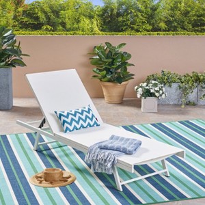 PAGED Patio Chaise Lounge Modern Wicker Recliner with Cushion Tiltable Lounge Chair for Garden, Poolside - 1 of 4