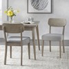 Set of 2 Carlisle Dining Chair Light Gray - Lifestorey: Mid-Century Modern, Rubberwood, Upholstered - 2 of 4